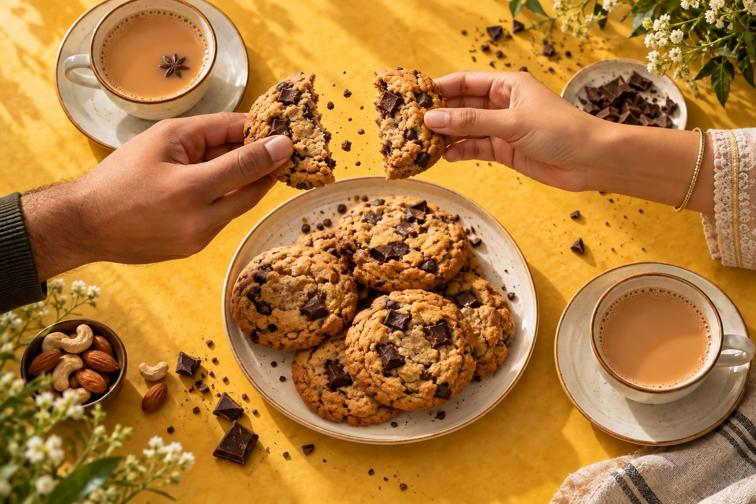 Two cookie halves, ready to share